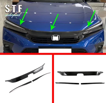 ABS Priekinės Grotelės Aplink Kapoto Apdaila Honda Civic MK11 (FE/FL) 2021 2022 2023 Automobilių Reikmenys Lipdukai