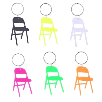 Akrilo Mini Atlošas Kėdės Keychain Kabinti Ornamentu Keyholder Vyrams, Moterims, Dropship