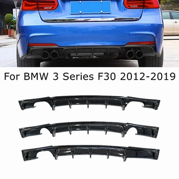 BMW 3 Series F30 F31 F35 2012-2019 ABS Blizgus Juodas spoileris, M Našumo Galinis Bamperis Lūpų Difuzorius M Sport M3 Diffusor