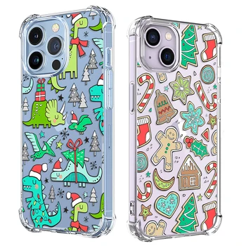 Kalėdų Senį Dinozaurų Žymeklį, Telefono dėklas, Skirtas Samsung Galaxy A01 Core A11 A21 A21S A31 A41 A51 A71 atsparus smūgiams Aišku, Minkštas Viršelis