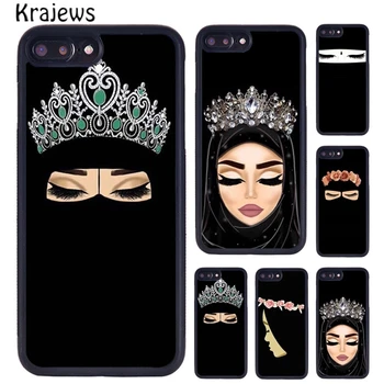 Krajews Muslimah niqab Musulmonų Islamo Gril Akis Telefono dėklas Skirtas iPhone SE2020 15 14 7 8 plius 11 12 mini 13 Pro XR XS Max coque