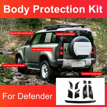 Kūno Apsauga Kit for Land Rover Defender 90 110 Jokių Destruktyvių Keisti galinio vaizdo Veidrodis Varantys Bamperis Durų Kūno Scratch Guard