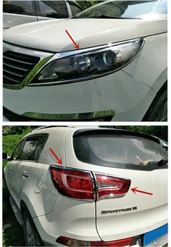 Už Kia Sportage R 2009-2016 ABS Chrome priekinis žibintas galiniai šviesos dekoratyvinis rėmelis apsaugos apdaila, automobilių reikmenys