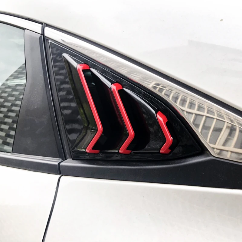 Honda Civic 10 Gen 4dr Sedanas 2016 2017 2018 2019 ABS Plastiko Galinio Lango Žaliuzės Trikampio Dangčio Apdaila, Automobilių Reikmenys 2vnt
