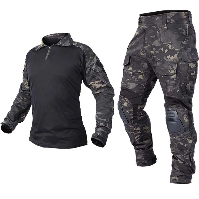 Tactical Kelnes karių, JAV CP Kariuomenės Kamufliažas Marškinėliai G3 Combat uniform Rinkiniai su Trinkelės Airsoft Medžioklės Drabužių Fotografavimo Rinkinys