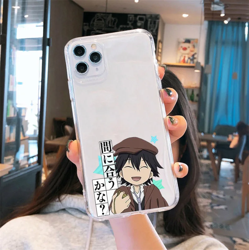 Švelni Skaidri Telefono dėklas skirtas iPhone 8 7 6 6S Plus X SE2020 XR 11 12 pro XS MAX Japan Anime Bungo Benamių Šunų Osamu Dazai Dangtis