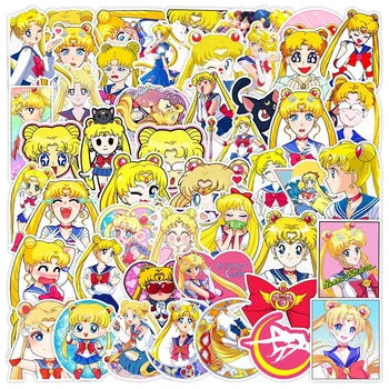 10/30/50PCS Animacinių filmų Sailor Moon Lipdukai Kawaii Merginos Anime Lipdukai Dekoratyviniai Kanceliarinės prekės Nešiojamas Telefono dėklas Mielas Lipdukas Vaikams