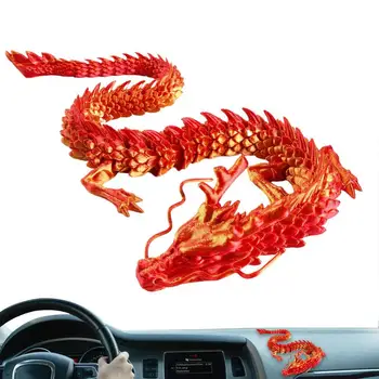 3D atspausdintas Kinų drakono Figūrėlė Shenlong amatų papuošalai jungtinio kilnojamojo dragon Modelį, Namų Biuro Apdailos Naujųjų Metų Dovanos