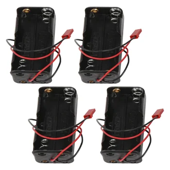 4Pack 6 V 4XAA Baterijos Konteinerių Atveju Turėtojas Pakuotės Dėžutė DĻSV Prijunkite Imtuvą HSP Redcat 1/8 1/10 RC Nitro Power Automobilių Sunkvežimis
