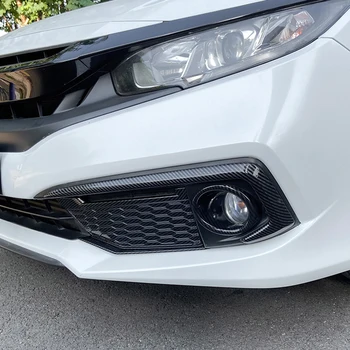ABS Priekiniai Rūko žibintai Žibintas Bamperis Raštas Padengti Foglight Antakių Vokų Apdaila Honda Civic Sedanas 10 2019 2020