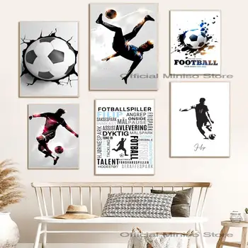 Abstrakti Šiuolaikinės Paprasta Futbolo Kūrybos Paveikslai Plakatas Popieriaus, Spausdinimo Namų Kambarį Miegamojo Įėjimo Meno Tapybos Apdaila