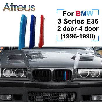 Atreus 3pcs ABS Automobilio Grotelės, Juostelės Lipduką Padengti Apdaila Įrašą 1990-1995 BMW 3 Serija E36 1996 M. 1997 M. 1998 m. 1999 M stiliaus Priedai