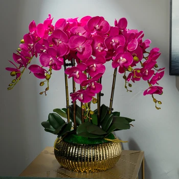 Aukštos klasės šviesos prabanga modeliavimas drugelių orchidėja meno netikrą apdaila, patalpų gyvenamojo kambario, valgomojo stalas 