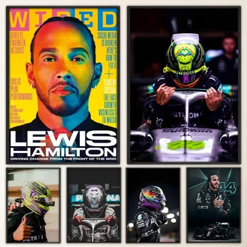 F1 Formulė Lenktynininkas Legenda Lewisas Hamiltonas Plakatas Senovinių Spaudinių, Meno Namų Dažymo Vonios, Virtuvės, Baro Sienų Lipduko Dydį