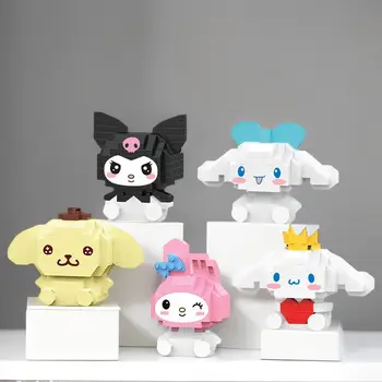 Hellos Kittys Kūrimo Bloką Surinkti Dėlionės, Žaislų, Dekoratyvinis Ornamentas Modelis Cinnamorolls Vaikų Gimtadienio Įspūdį Dovana