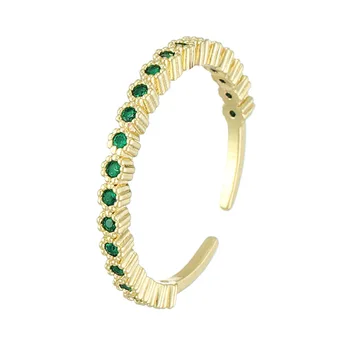 Madinga Baudą 14 karatų tikro Aukso Smaragdas Atidarymo Žiedai Moterims Reguliuojamas Dizaino Aukštos Kokybės Papuošalų Jubiliejus, Vestuves Dovanų Šalis
