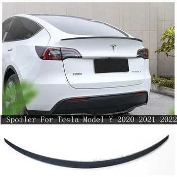 Tinka Tesla Model Y 2020 2021 2022 2023 Aukštos Kokybės ABS Dažų & Anglies Pluošto Galinis Kamieno Lūpų Spoileris Splitter Sparno