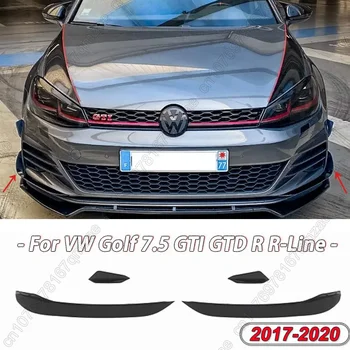 Volkswagen Golf 7.5 GTI GRNT R R-Line 2017-2020 RevoZport Stiliaus Priekinis Bamperis Pusėje Ventiliacijos Spoileris Aero Kit Canards Blizgesio Juoda