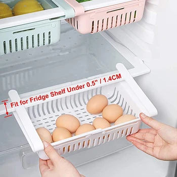 Šaldytuvas Organizatorius Reguliuojamas Pull-out Šaldytuvo Stalčių Plastikinės Talpyklos Vaisių, Kiaušinių Aušintuvas Maisto produktų Laikymo Virtuvės Saugojimo