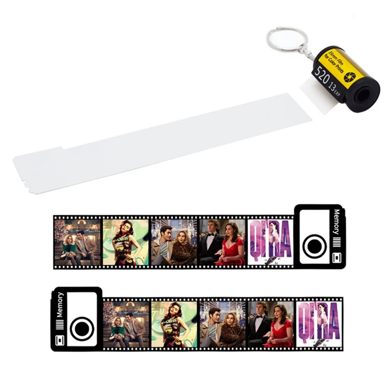 6Pack Sublimacijos Kino Roll Keychain Individualų Keychain Su vaizdo Kamera Atminties Ritės Dovanos