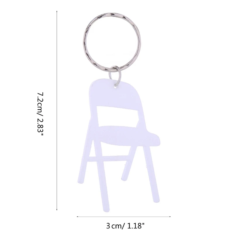 Akrilo Mini Atlošas Kėdės Keychain Kabinti Ornamentu Keyholder Vyrams, Moterims, Dropship