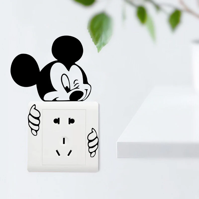 Mickey Minnie Mouse Switch Vinilo Lipdukai Mielas Animacinių filmų Lipdukai Miegamojo Puošimas 